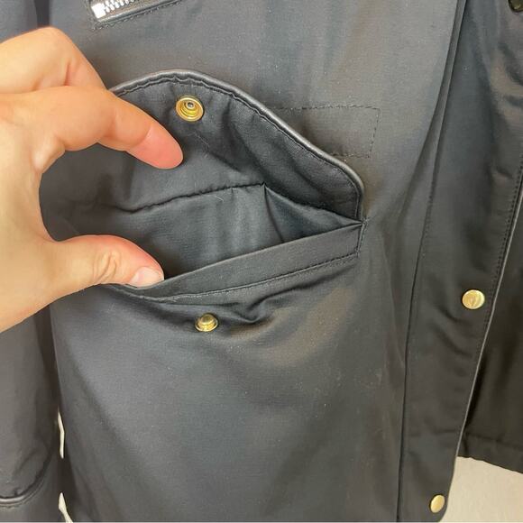 ZARA Stylish Black Parka with Faux Fur Removable Hood Size XL - Picture 5 of 12